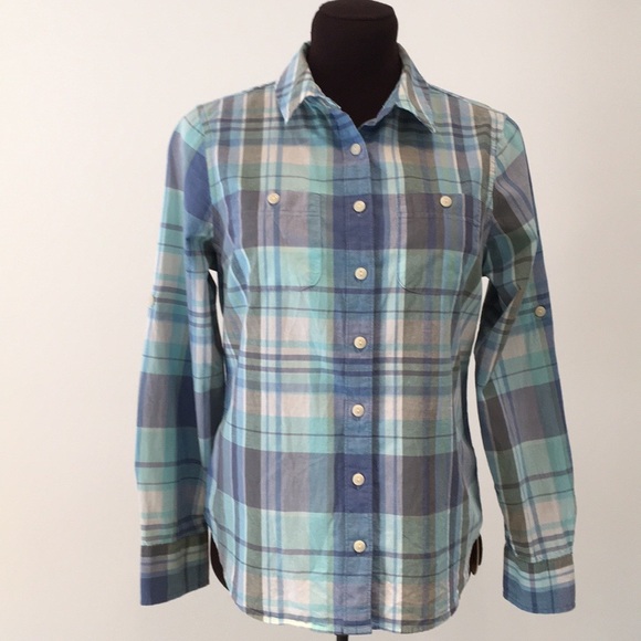 L.L.Bean button down plaid shirt size xs - Picture 2 of 16